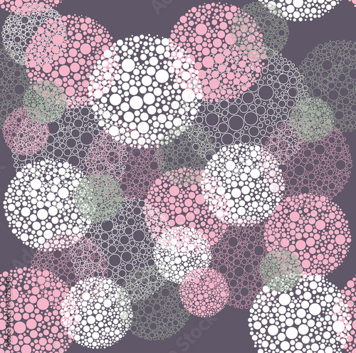Abstract seamless polka dot circles pattern