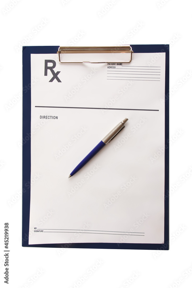 medical clipboard on white medical clipboard on white