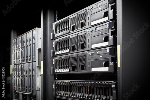 Obraz na płótnie Server Rack hard disks