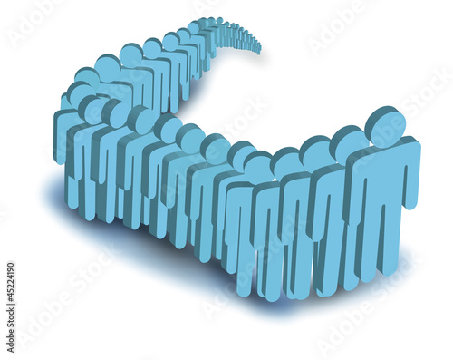 vector image of people in line