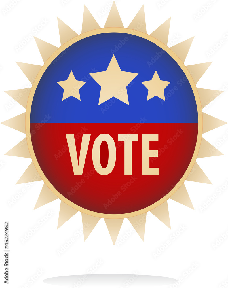 retro vote badge retro vote badge