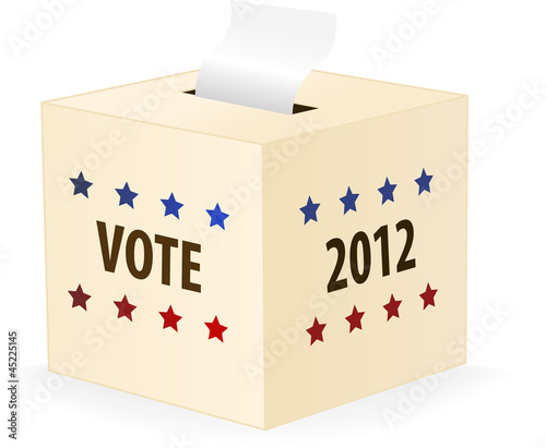 vector image of a 2012 ballot box