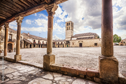 Plaza Mayor (Main Square) of Pedraza village, Segovia, Castilla photo
