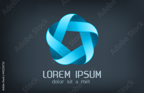 Logo company infinite shape. Logotype design element.