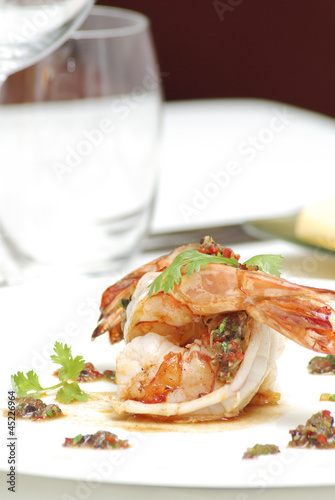 Spicy Shrimp on dish