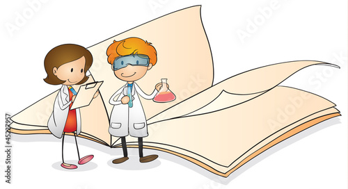 kids doing experiment