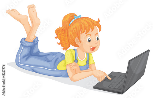girl with laptop