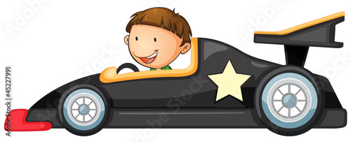 a boy driving a car #45227991