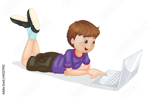 boy with laptop