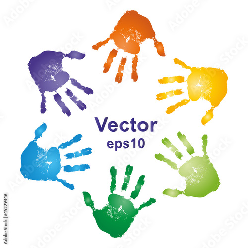 High resolution conceptual painted hands