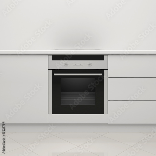Electric stove and oven.