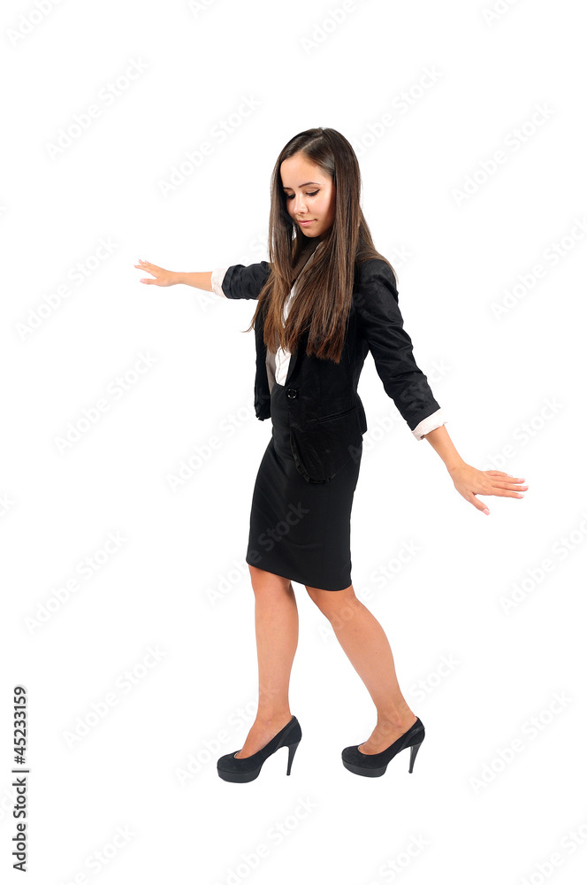 Isolated business woman