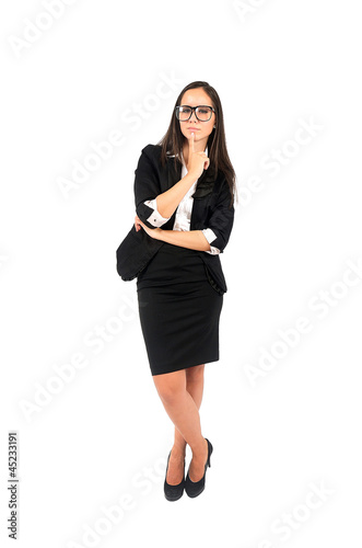 Isolated business woman