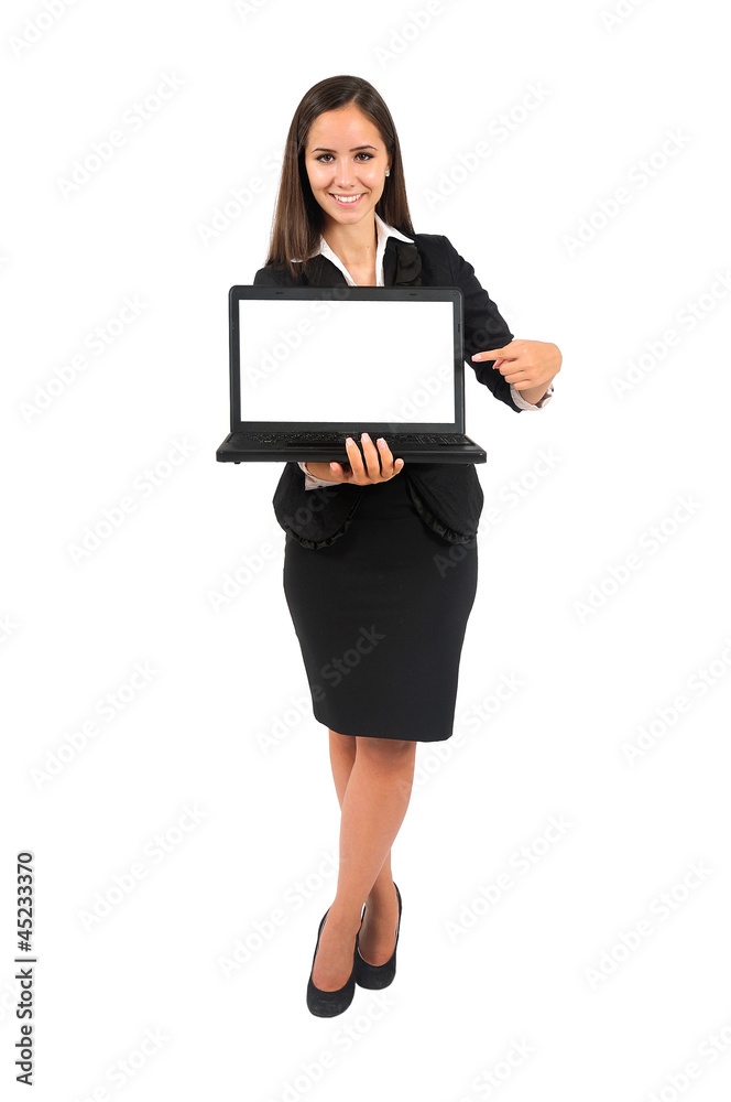 Isolated business woman Isolated business woman