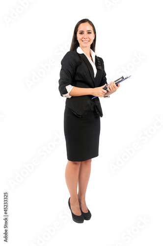 Isolated business woman