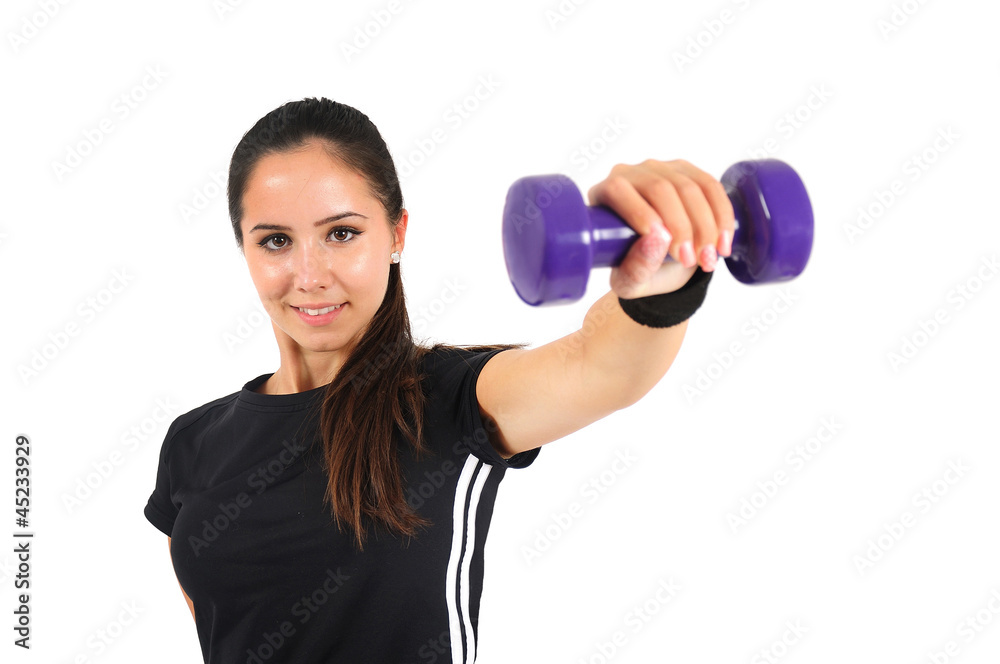 Isolated fitness girl Isolated fitness girl