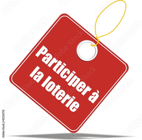 étiquette paticiper à la loterie
