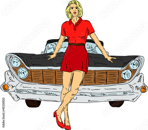 women and car