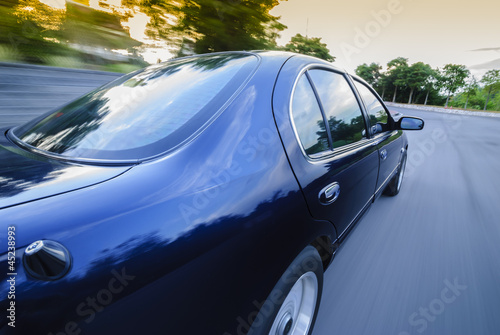 Fast car moving with motion blur © bhakpong