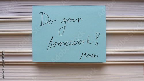 Message on a background with books.