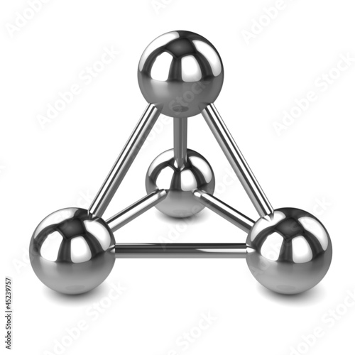 3d Triangle chrome sphere a...