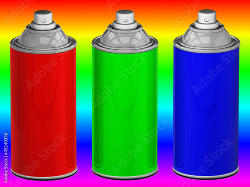 Color spray cans