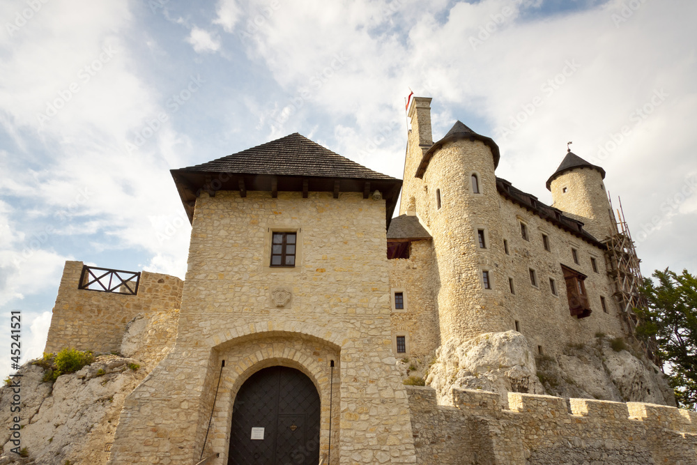 Front of castle in Bobolice - Poland, Silesia.