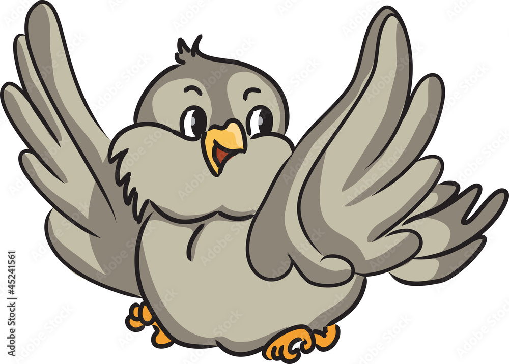 Obraz premium Cartoon bird. Vector illustration.