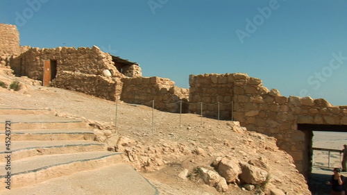 Masada - ancient fortress at the coast of the Dead Sea in Israel