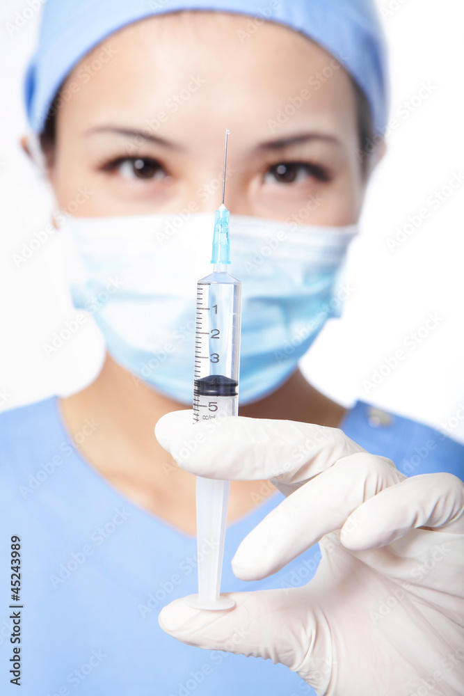 surgery doctor with syringe needle surgery doctor with syringe needle