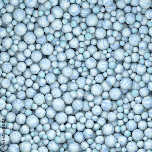 background of stacked marbles with abstract blue texture