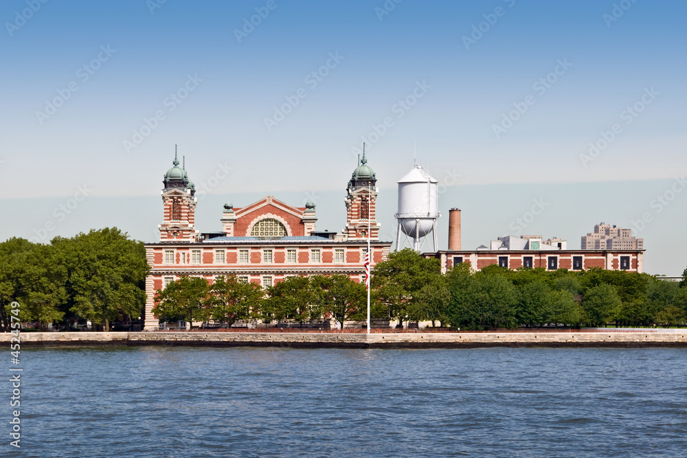 Ellis Island, vue du bateau - New York