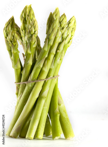 Asparagus on the white background
