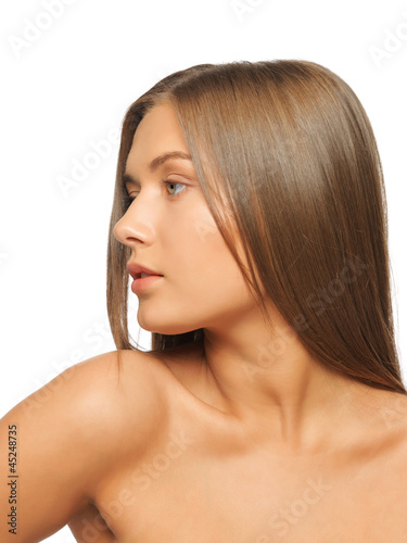 beautiful woman with long hair