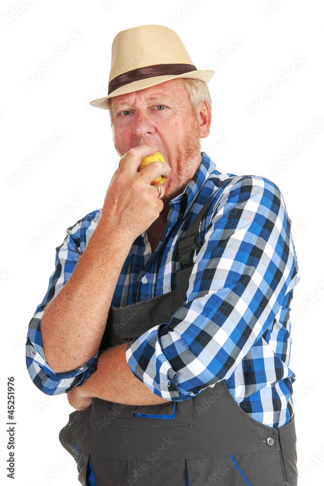 Eating an apple Eating an apple