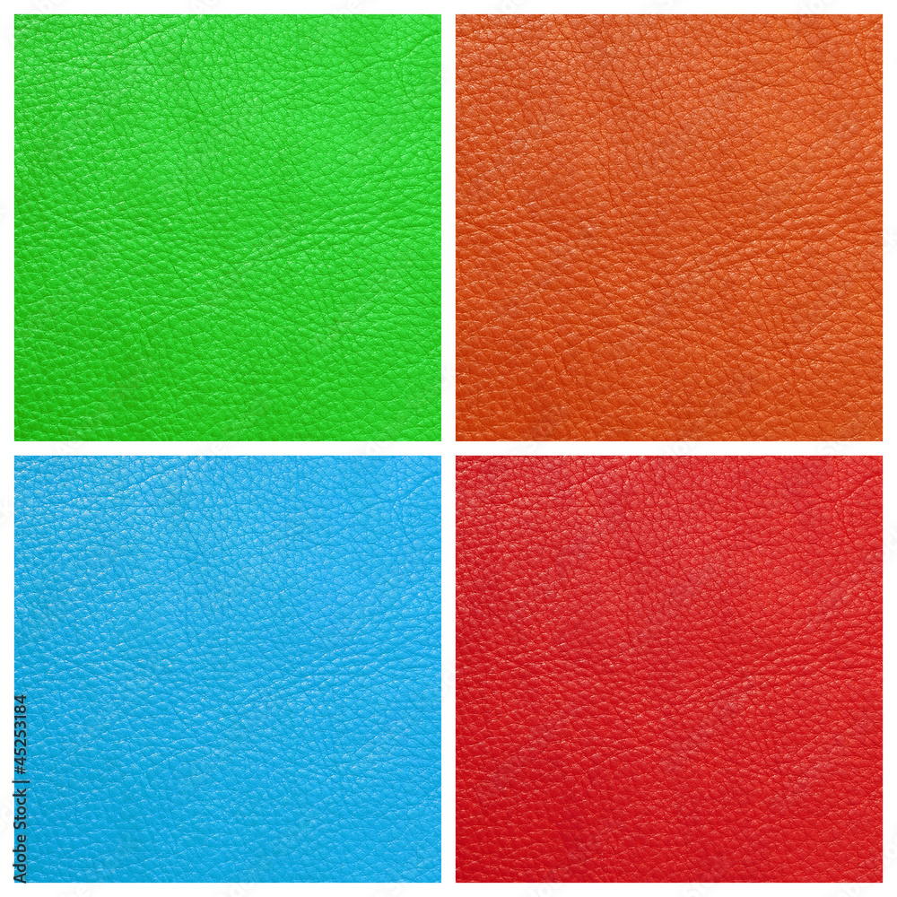 Fototapeta premium vivid colors leather genuine set