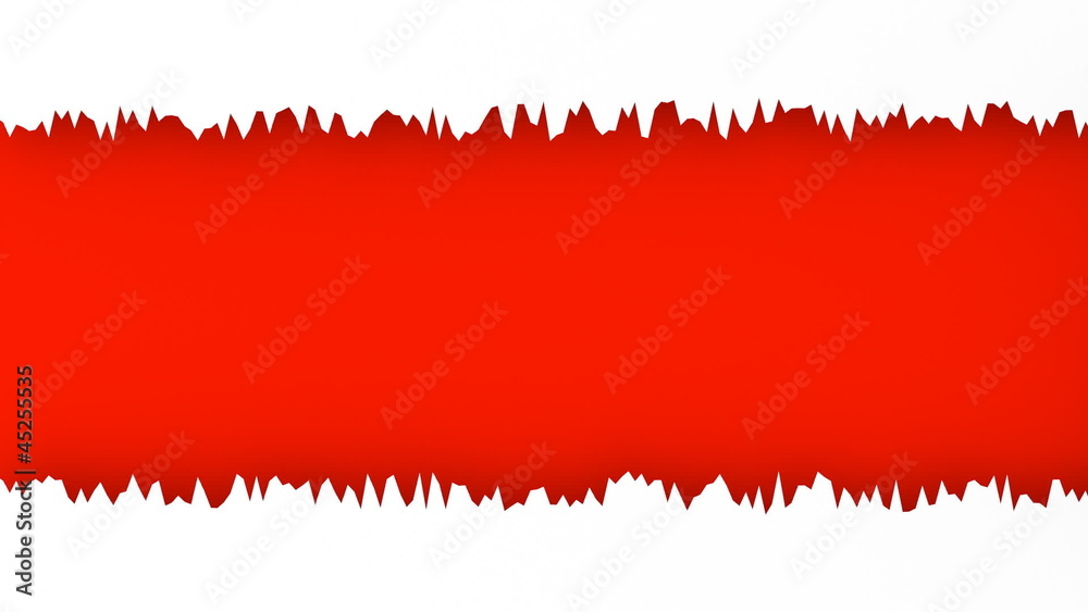 Tear paper with red background and alpha to switch background