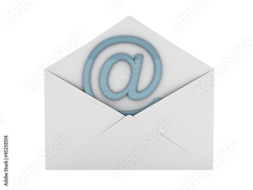 Open envelope with e-mail sign