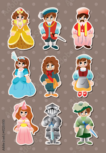 cartoon medieval people stickers