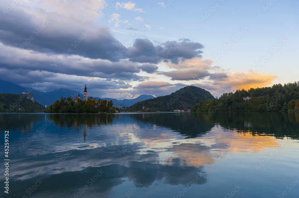 Late evening at Lake Bled