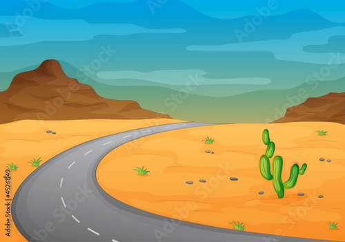 road in a desert