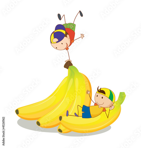 boys and banana
