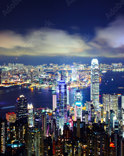 Hong Kong city at night