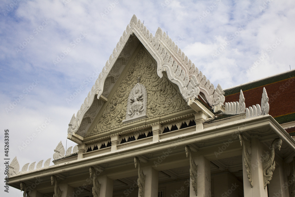 building roof under Thai sky