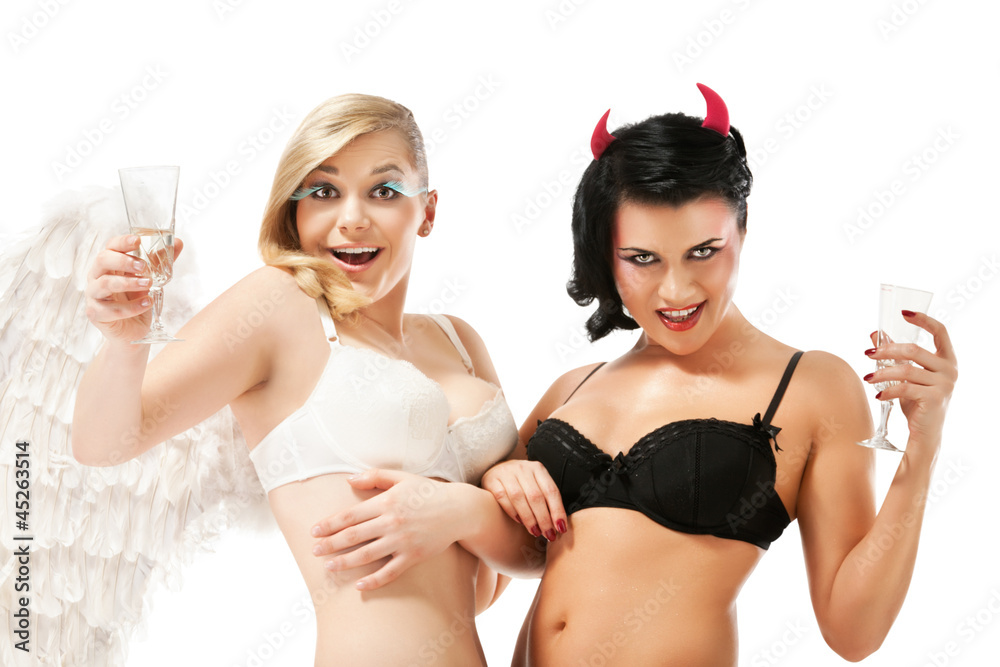 Fototapeta premium angel and devil