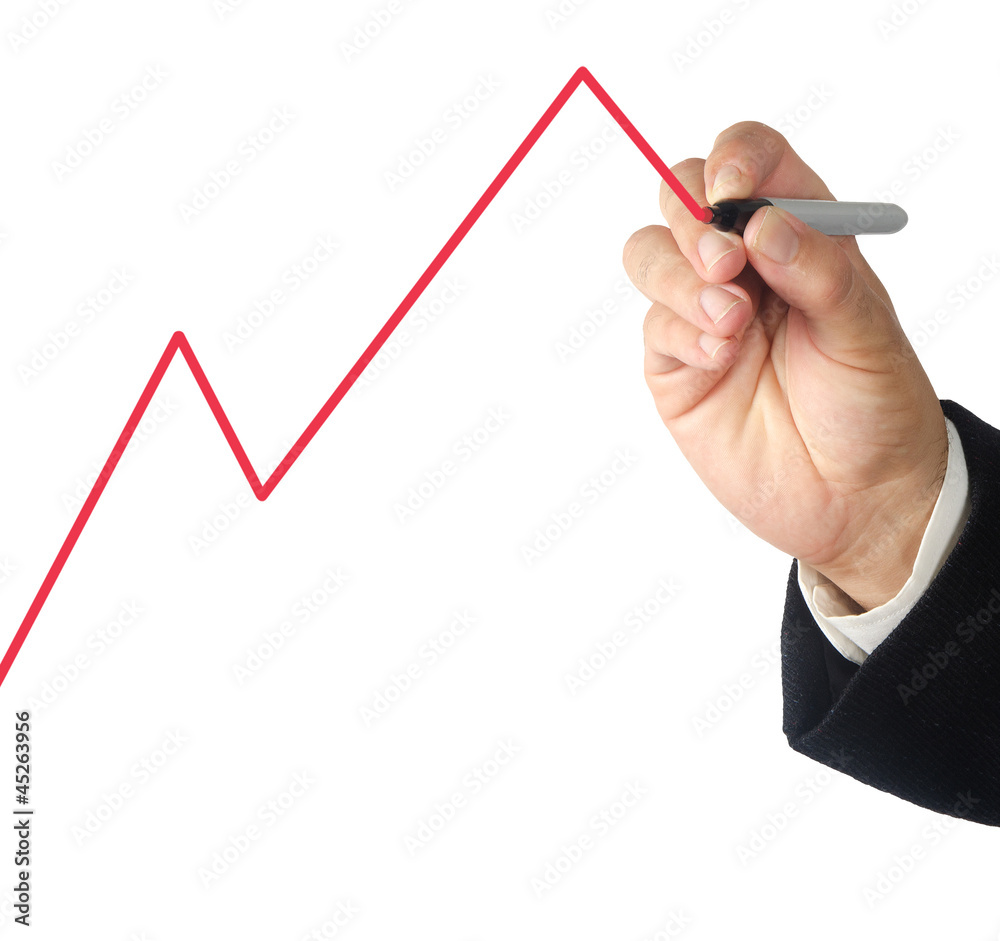Man drawing a chart Man drawing a chart