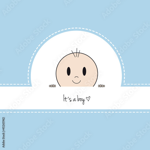 Baby Karte Junge hellblau