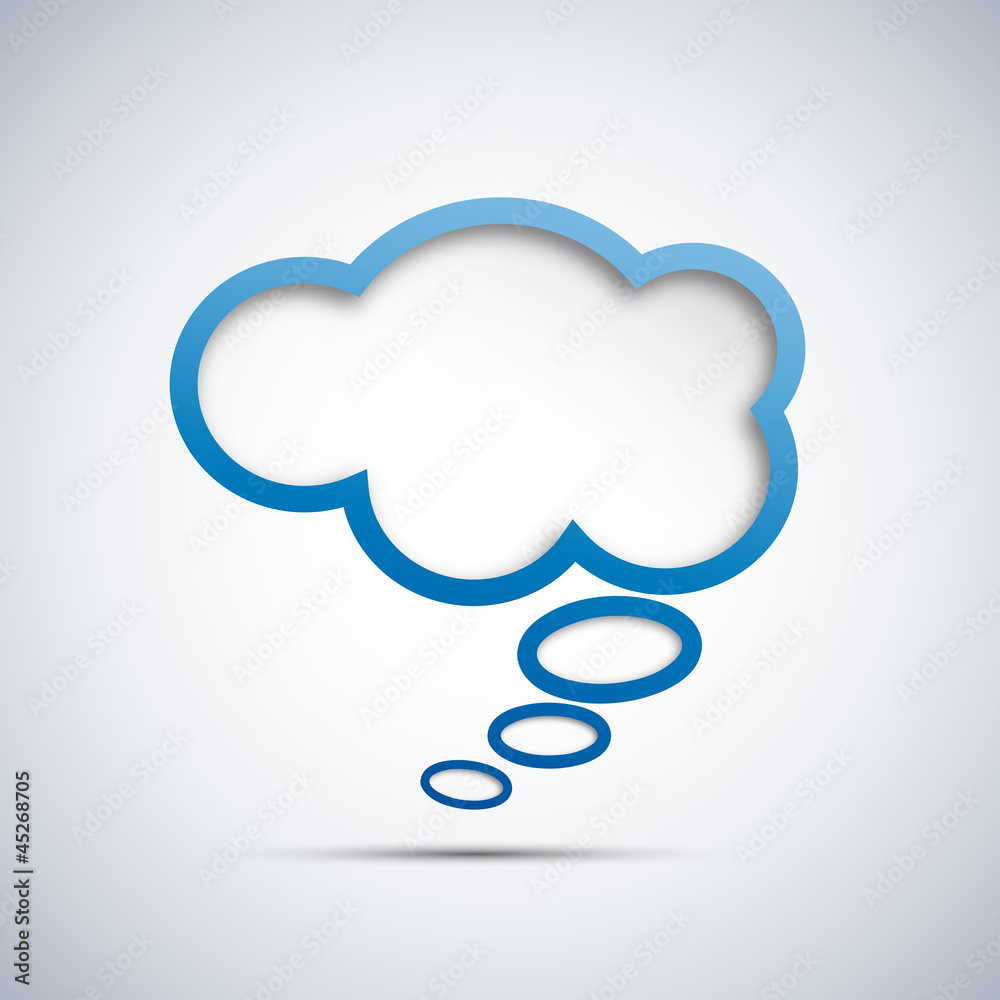 Vector cover speech in blue