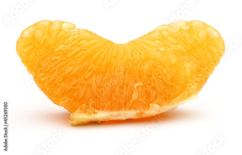 Orange slice on a white background