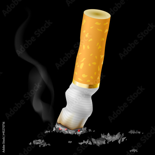 Realistic cigarette butt